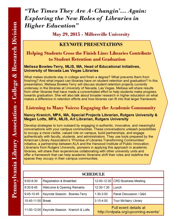 CRD Spring Program 2015 - flyer front